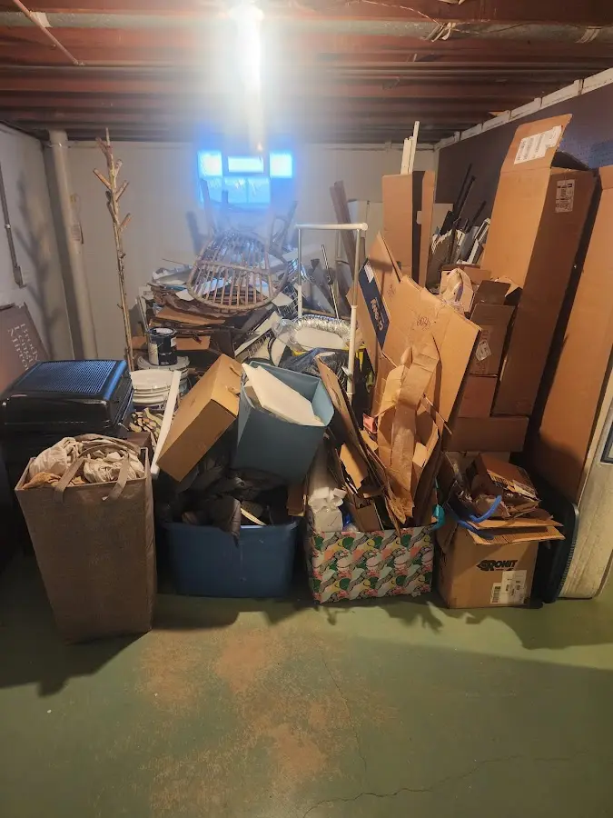 Roll-off dumpster container at job site for Yard Waste Dumpster Rental in Buffalo